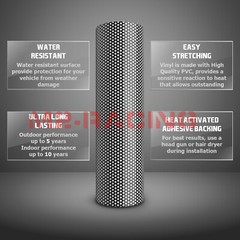 【One Way Vision】 Black Perforated Print Media Vinyl Window Sticker Sheet Film