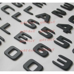 C-CLASS MATTE BLACK C43 S AMG + BITURBO/4MATIC BADGES EMBLEMS STICKER