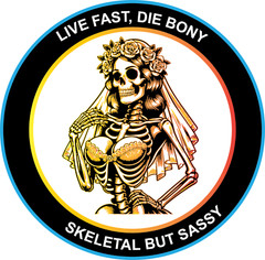 Funny Skeleton lady wedding dress Sticker Decals – Stickers for Car, Laptop,