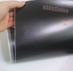 Stretchable Car Grain Leather Skin 3D Textured Vinyl Wrap Sticker Decal Black CF