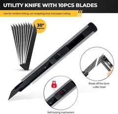 DIY Vinyl Wrap Tool Set with Durable Squeegee and Retractable Utility Knife