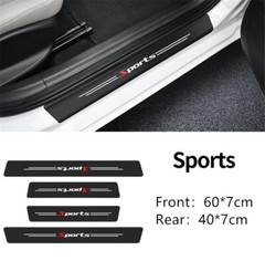 Car Door Scuff Sill Cover Panel Step Trunk Protector Carbon Fiber Look Sticker