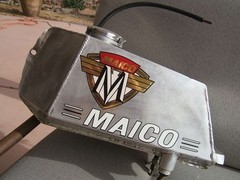 Maico Tank Decal Logo Sticker Black Gold White Red 5″ x 4″ Classic Vintage NEW!!