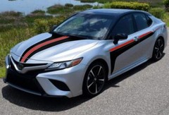 For TOYOTA CAMRY 2018-2022 Car Stickers Bonnet Racing Stripe Side Door Decals