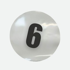 Pair of 12″ Magnetic Race Car Number 6 Circular Magnet