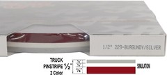 Universal 1/2″ 2-Color Pinstripe 02085229- Burgundy/Silver Metallic