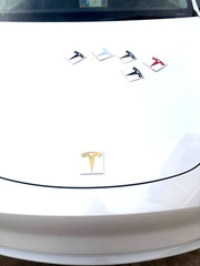 NEW TESLA MODEL 3 FRONT GRILLE HOOD REAR TRUNK NAMEPLATE LOGO BADGE T EMBLEM