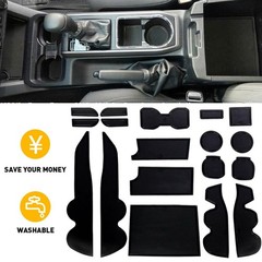 Liner Insert For 16-22 Toyota Tacoma Cup and Door Center Console Black Tr H
