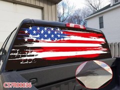 American Flag Pick Up Truck SUV Rear Back Window Graphics Decal Wrap Tint #36