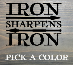 Iron Sharpens Iron Sticker Decal Die Cut Tactical Spartan Race Gym Work Out XO