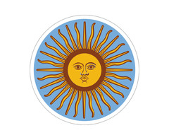 Argentina Sun Flag Sticker 1.5-10 in Soccer Fan Vinyl Decal Car Laptop