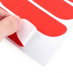 4Pcs/set Universal Car Reflective Stickers Door Eyebrow Sticker Decal Warning