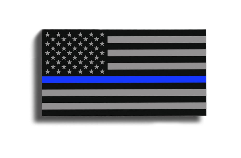 Blue Line American USA Flag Sticker Police Cup Car Vehicle Window Bumper Decal