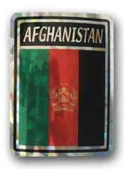 Afghanistan Country Flag Reflective Decal Bumper Sticker