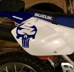 Suzuki Punishment Skull Vinyl Decal 15 color 4 size GSX RM DR King Busa M109
