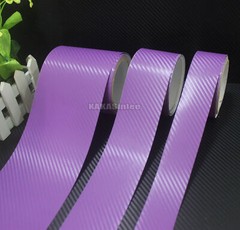 3D Purple / Sheet Car PVC Grain Carbon Fiber Vinyl Tape Wrap Sticker Decors Trim