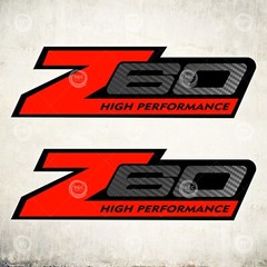 Z60 stickers decal High Performance truck carbon fiber cut (SET)