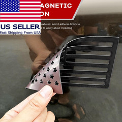 PKOLSFE 2 PCS American Flag Magnet Decal, 6 x 3.7 Inch Black (Left+right)