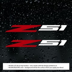 Set of 2 (2020-22) C8 Z51 Vinyl Decal Stickers for Corvette Sports Cars