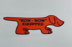 BOW WOW EQUIPPED – Volkswagen vintage IRON ON transfer – VW Bow Wow collectible
