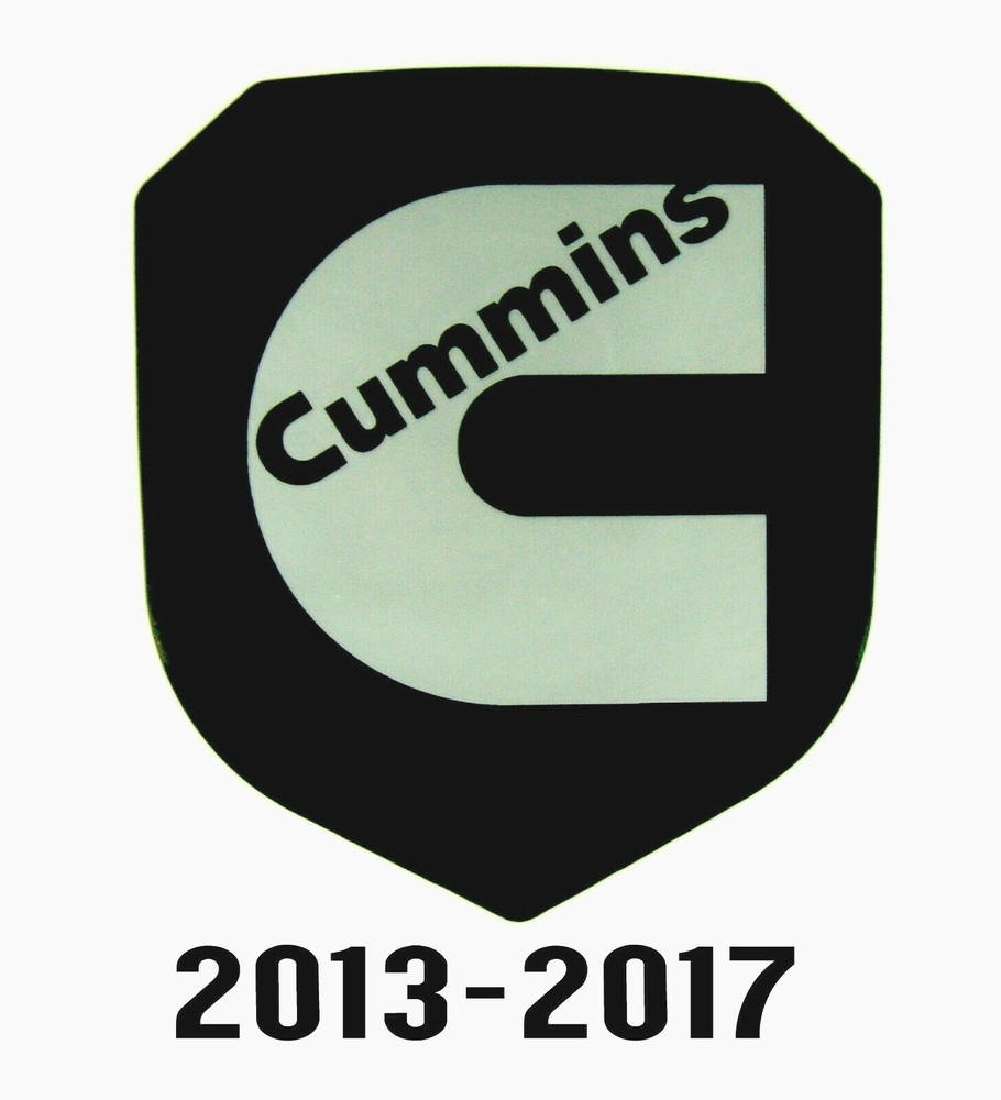 GRILLE EMBLEM fits DODGE RAM 2500 THRU 3500 CUMMINS 2013-2017 BLACK / SILVER C