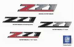2014-2018 Chevy Silverado Z71 Grille Grill Emblem PLASTIC LETTERS Set Black