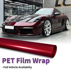 High Gloss Glossy Red Car Vinyl Wrap Sticker Decal Sheet Film DIY Air Release