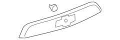 Genuine GM Bright Chrome Center Liftgate Applique with Bowtie Emblem 23267413