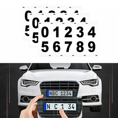 3Pcs Nanofilm License Plate Number Sticker Reflective Invisible Digital Sticker