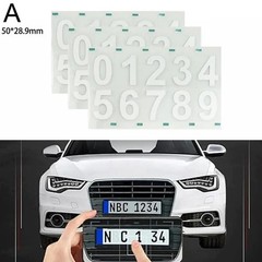 3Pcs Nanofilm License Plate Number Sticker Reflective Invisible Digital Sticker