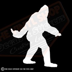 Bigfoot Middle Finger Sasquatch Yeti Sticker Decal NW WA Conspiracy Car Truck