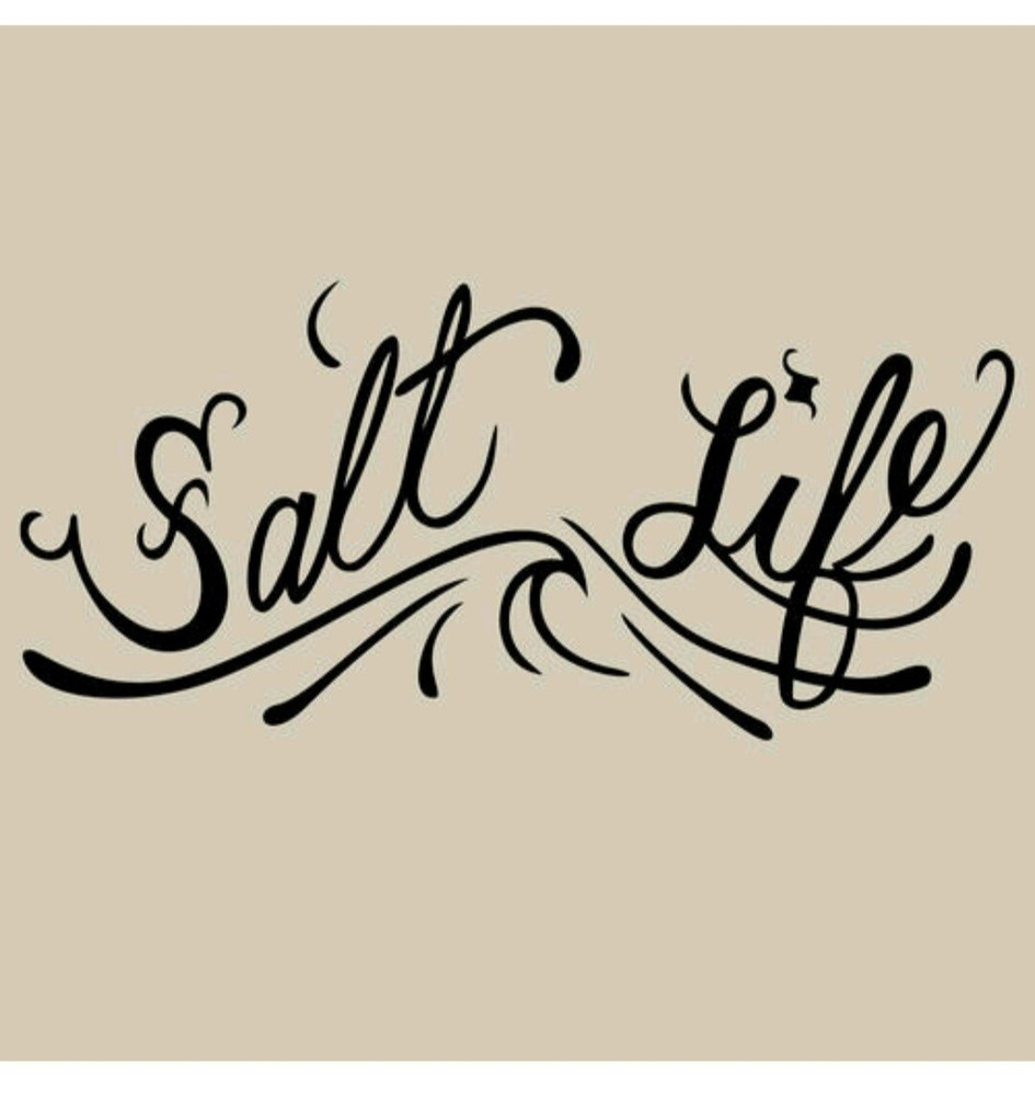 Salt Life Decal Approximately 5.5″ Wide X 3″ Tall – Black