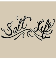 Salt Life Decal Approximately 5.5″ Wide X 3″ Tall – Black