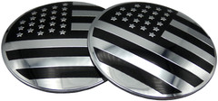 2x American Flag Sticker Decal Fender Emblem Aluminum Dome Shape Car Truck 2.20″