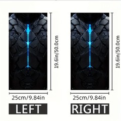 2 Fashionable Creative Cool Car Stickers B-pillar Protective Film Self Adhesive