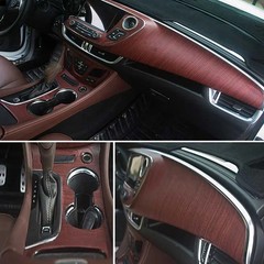 Car Interior Wood Grain Textured Glossy Vinyl Wrap Sticker DIY Decal Sheet Film