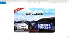 SANITIZED VEHICLE Vinyl Windshield Slogan Car Lot Windshield Stickers 109