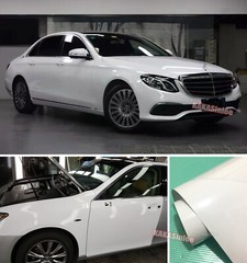 Solid White Ultra Glossy Chrome Metallic Full Car Vinyl Wrap SUV Hood Sticker US