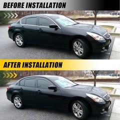 1-10Set Chrome Delete Blackout Window Trim Overlay for Infiniti G35/37 Q40 07-15