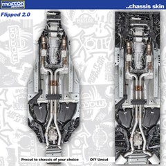 RC Car Chassis Skin-Choice of Thickness: (1) 18 mil Outdoor OR (1) 10 mil Indoor