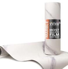 VVivid Carrara White Marble Matte Vinyl Wrap Architectural Film | V130