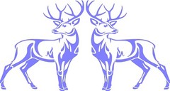 Whitetail Deer Body Left and Right Vinyl Decal Style 2 Multiple Colors and Sizes