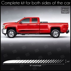 Strobe Side Rocker Stripes Decals For Chevrolet Silverado Colorado S10 WT LT EV