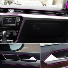 5M Blue Car Interior Door Gap Panel Edge Line Molding Trim Strip Insert Decorate