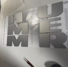 Alum Letters for H2 Rear Bumper Inserts ABS Plastic