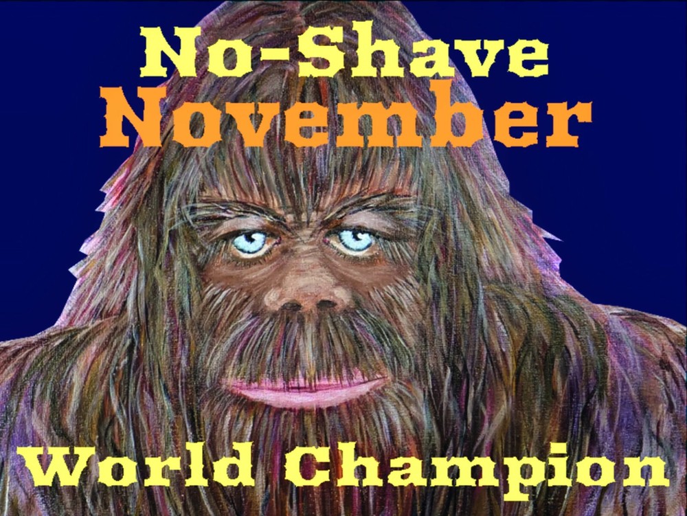 No-Shave November Bigfoot Decal/Sticker 4″x3″ UV coated rectangle