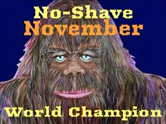 No-Shave November Bigfoot Decal/Sticker 4″x3″ UV coated rectangle