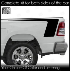 Dodge RAM 1500 2500 3500 Bed Box Side Accent Tail Decals Stripes (Choose Color)
