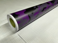 Purple Black Gray Camo Vinyl Car Wrap Sheet +Free Tools( 2 feet & up )