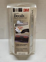 Vintage 3M Red Chevy Window Decals Chevrolet Symbol 4.75″x13″ P/n 04793